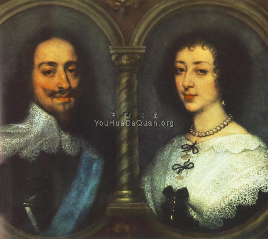 Charles I of England and Henrietta of France - 安东尼·凡·戴克